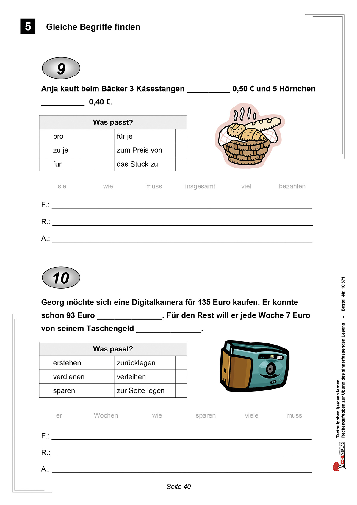 Textaufgaben lesen lernen / Klasse 3-4 | Lesen/Dyslexie | Lesen